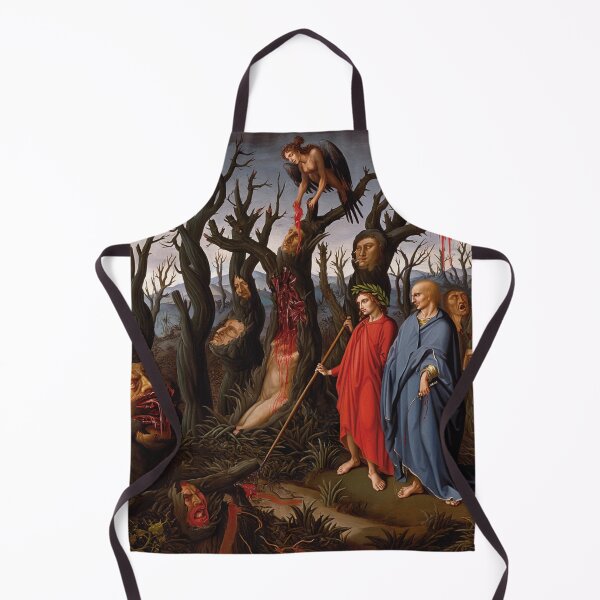 Item preview, Painting depicting Dante's Inferno the Divine Comedy medieval art designed and sold by Vintage Designs +.
