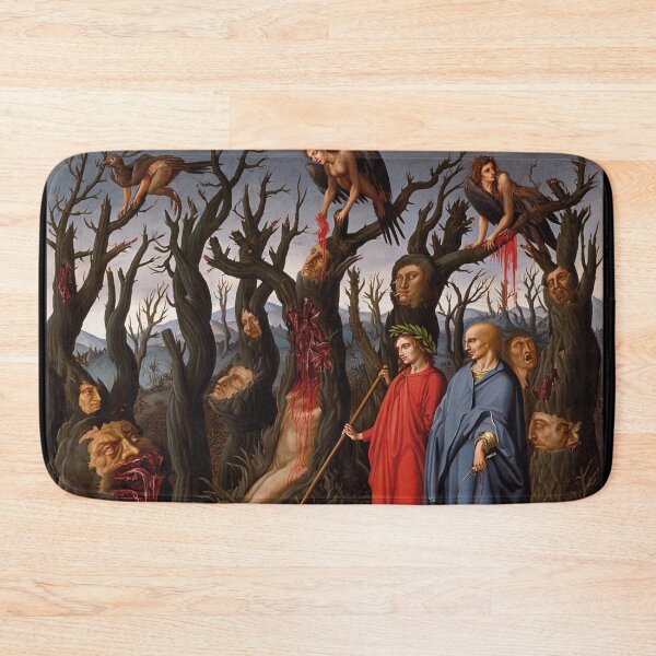 Item preview, Painting depicting Dante's Inferno the Divine Comedy medieval art designed and sold by Vintage Designs +.