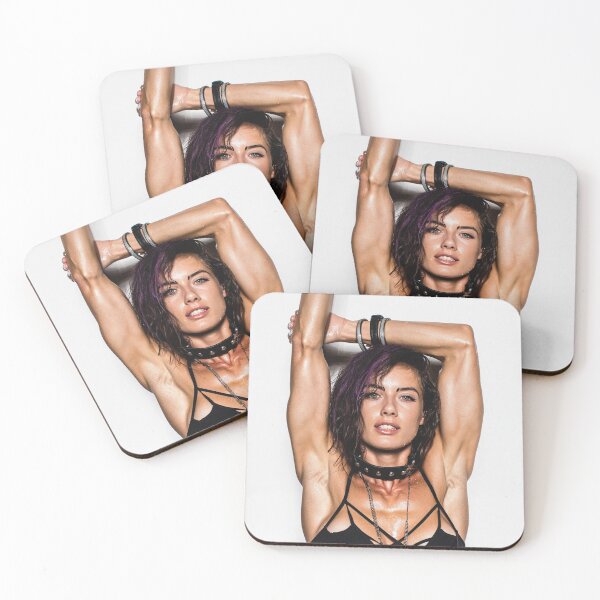Item preview,  Beautiful sexy gym woman posing with her arms up showing her armpits sweating designed and sold by Vintage Designs +.
