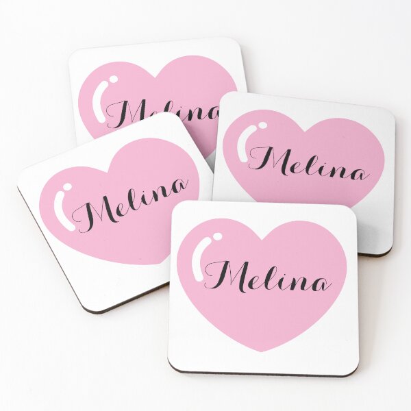 Item preview, Melina Name with Pink Heart  designed and sold by Monika Howarth.