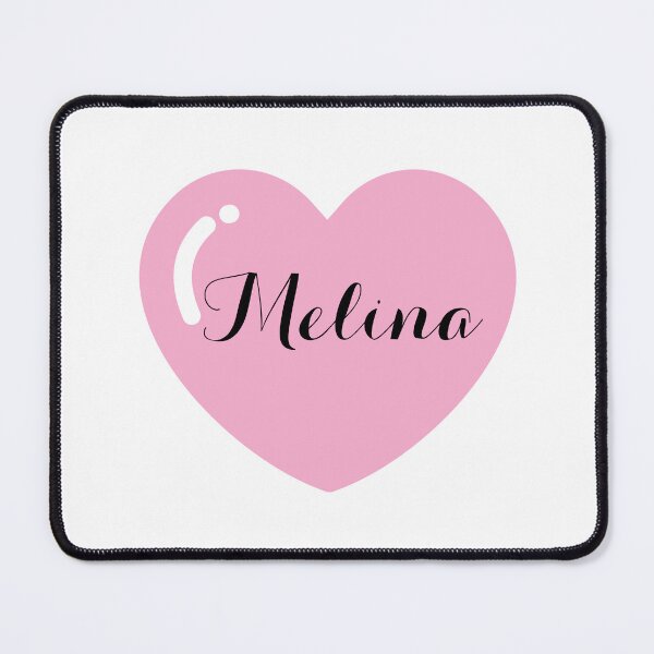Item preview, Melina Name with Pink Heart designed and sold by Monika Howarth.
