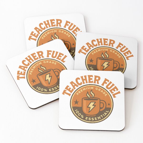 Item preview, Teacher Fuel Retro Label designed and sold by mav7designs.