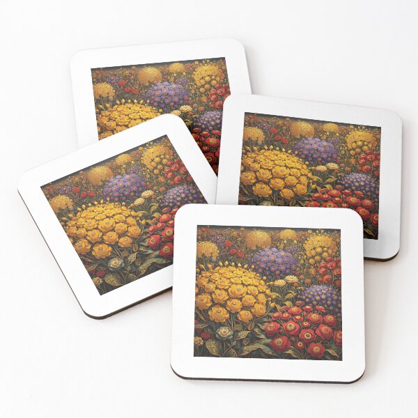 Item preview, A Beautiful Flower Garden painting inspired by Gustav Klimt designed and sold by Vintage Designs +.