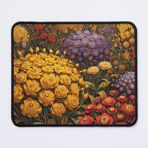 Item preview, A Beautiful Flower Garden painting inspired by Gustav Klimt designed and sold by Vintage Designs +.