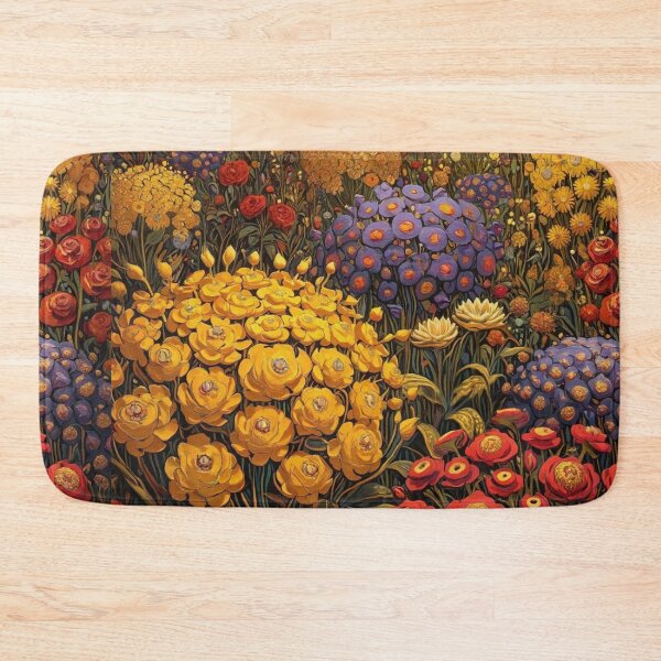 Item preview, A Beautiful Flower Garden painting inspired by Gustav Klimt designed and sold by Vintage Designs +.