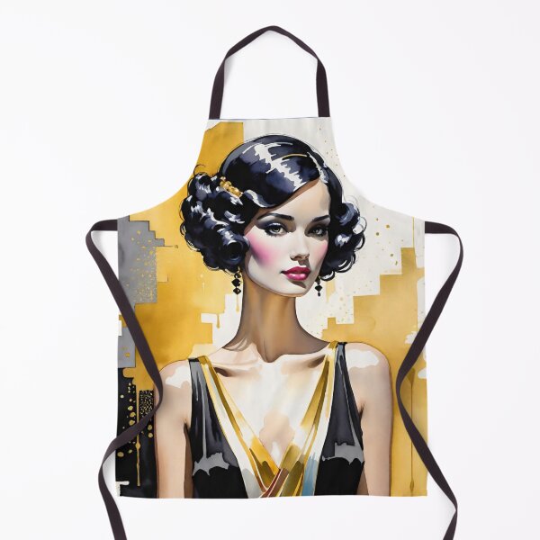 Item preview, Woman portrait in black and gold dreamy and romantic designed and sold by IHImage.