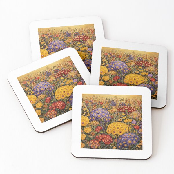 Item preview, A Beautiful Flower Garden painting inspired by Gustav Klimt designed and sold by Vintage Designs +.
