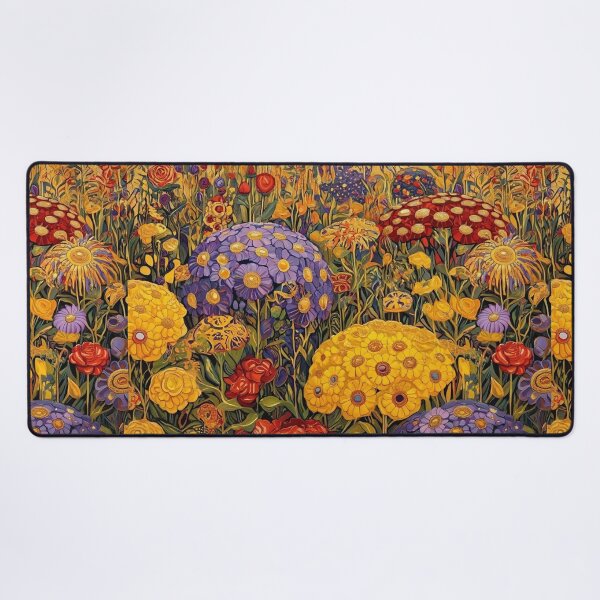 Item preview, A Beautiful Flower Garden painting inspired by Gustav Klimt designed and sold by Vintage Designs +.