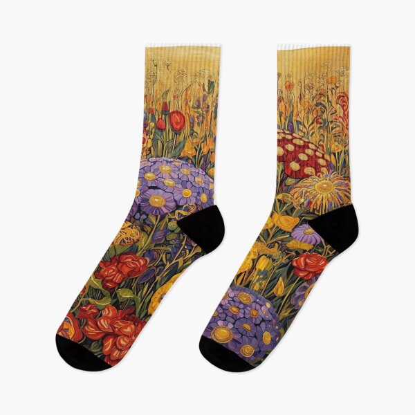 Item preview, A Beautiful Flower Garden painting inspired by Gustav Klimt designed and sold by Vintage Designs +.