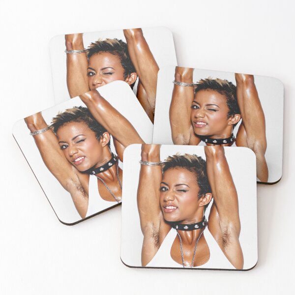 Item preview, Beautiful sexy gym woman posing with her arms up showing her armpits sweating designed and sold by Vintage Designs +.