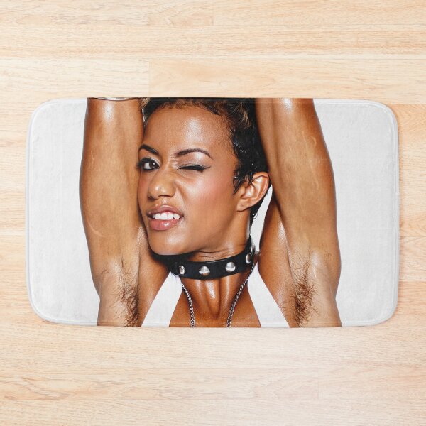 Item preview, Beautiful sexy gym woman posing with her arms up showing her armpits sweating designed and sold by Vintage Designs +.