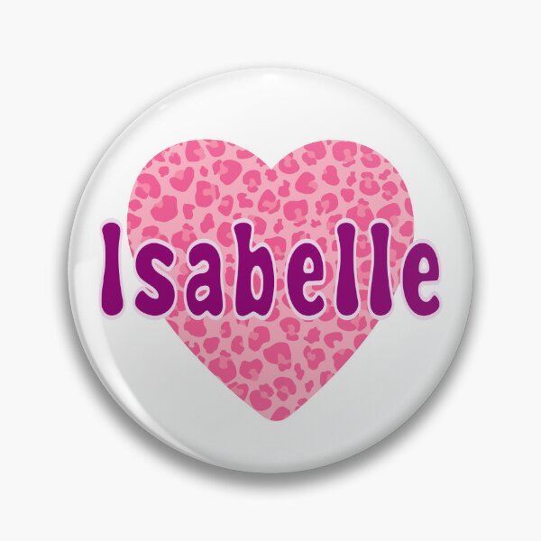 Item preview, Isabelle Name Pink Leopard Heart  designed and sold by Jeallan Designs.