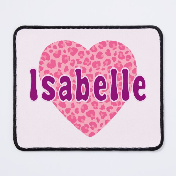 Item preview, Isabelle Name Pink Leopard Heart designed and sold by Jeallan Designs.