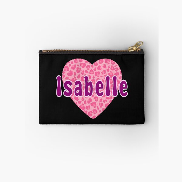 Item preview, Isabelle Name Pink Leopard Heart  designed and sold by Jeallan Designs.
