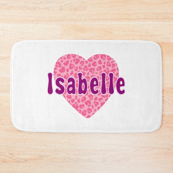 Item preview, Isabelle Name Pink Leopard Heart  designed and sold by Jeallan Designs.