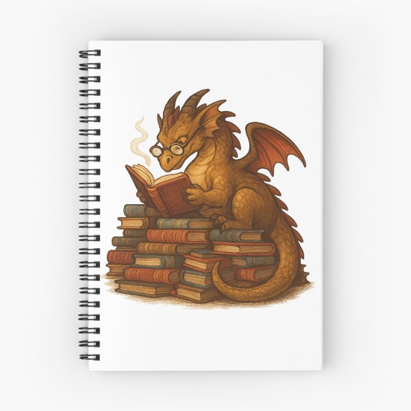 Item preview, Bookish Dragon Hoarding Books designed and sold by mav7designs.