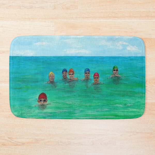 Item preview, Wild Swimming Group-Swimming In The Ocean-Lake-River-Cold Water Swimmer designed and sold by Breezy Cove Art.