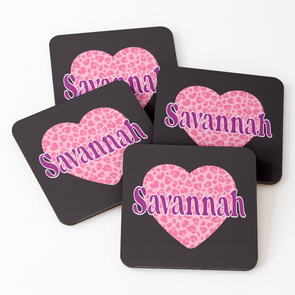 Item preview, Savannah Name Pink Leopard Heart  designed and sold by Jeallan Designs.
