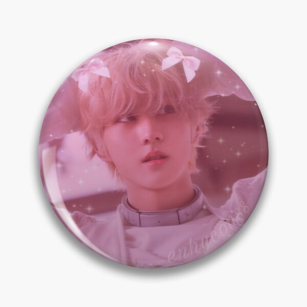 Item preview, JUNGWON Pink ribbon icon  designed and sold by Enhyconss.