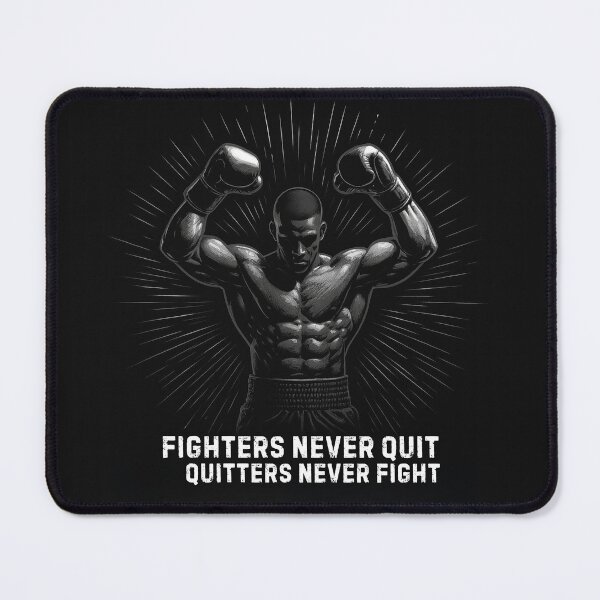 Item preview, Fighters Never Quit – Motivational Boxing Champion Artwork designed and sold by JaelTees.