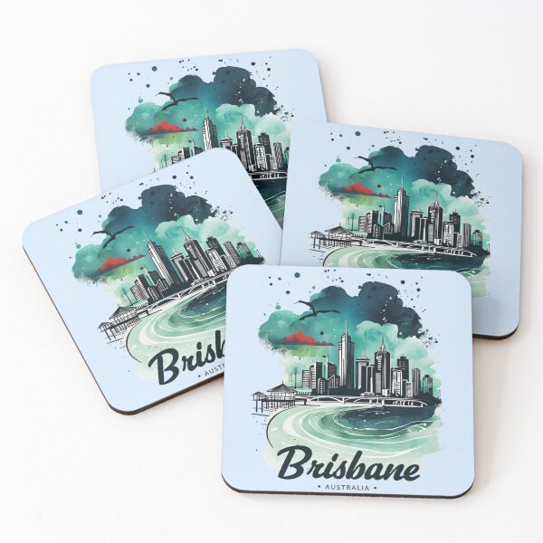 Item preview, Stylized Brisbane Skyline designed and sold by Aise06.