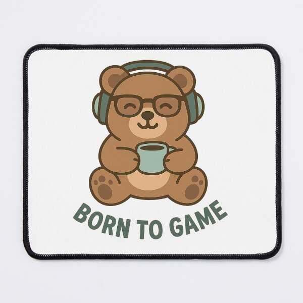 Item preview, Chunky Bear – Born to Game ? | Cute Gamer Bear designed and sold by Chunky Bear.