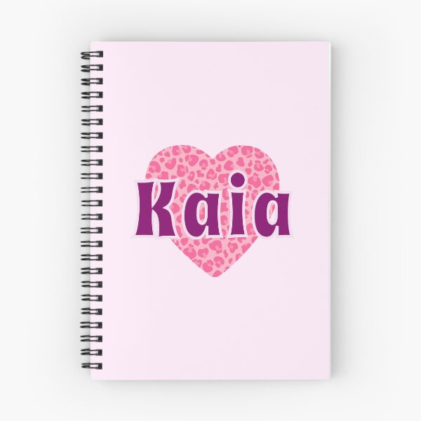 Item preview, Kaia Name Pink Leopard Heart  designed and sold by Jeallan Designs.