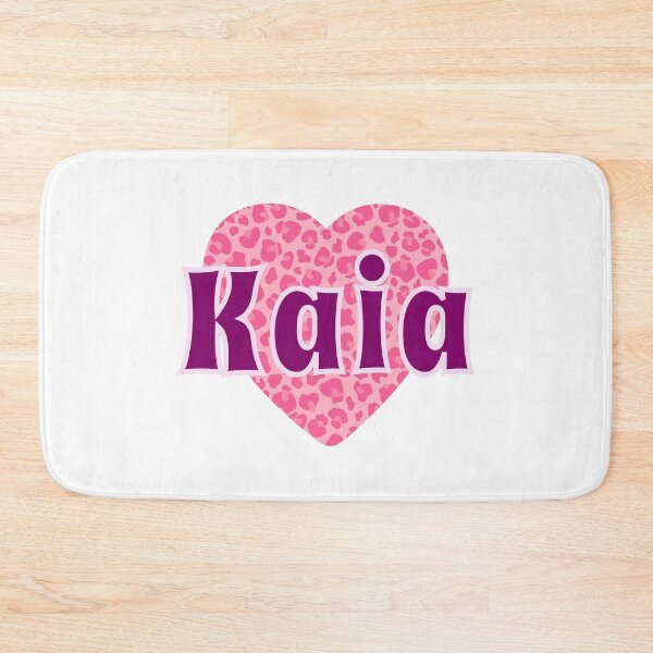 Item preview, Kaia Name Pink Leopard Heart  designed and sold by Jeallan Designs.