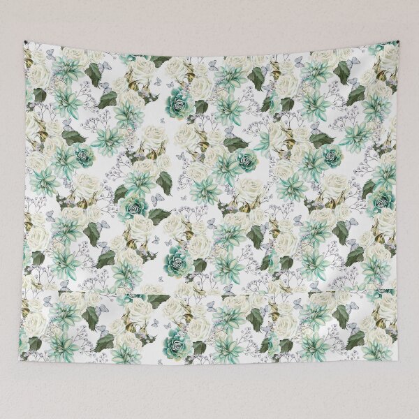 Item preview, vintage floral blouse designed and sold by upupupshop.