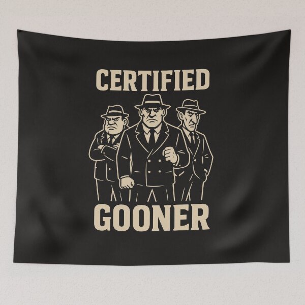 Item preview, Certified Gooner – Mobster Meme designed and sold by Enea Kelo.