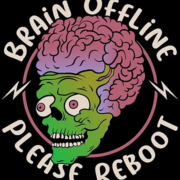 Artwork thumbnail, Brain Offline Please Reboot - Study Humor by JavaGraph