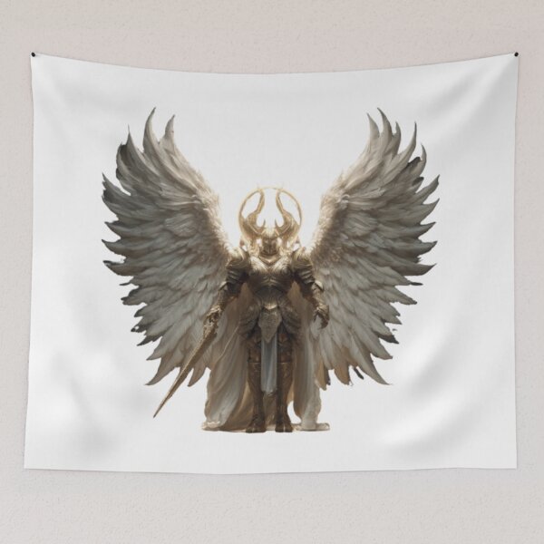 Item preview, Guardian Angel Warrior with Wings designed and sold by AlexLineArt.