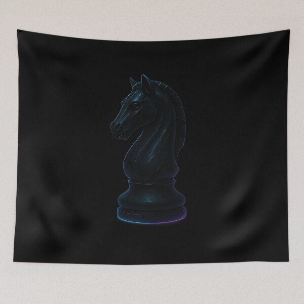 Item preview, Shadow Knight – Obsidian Glow 3D Chess Piece Design designed and sold by ArcadiaSilence.