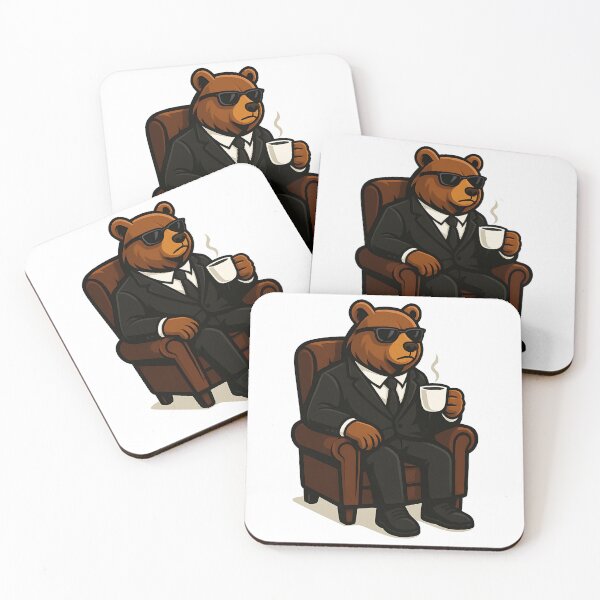Item preview, Business Grizzly in Suit with Coffee designed and sold by GrizzlyJohns.