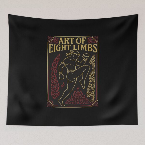 Item preview, Art of Eight Limbs Traditional Muay Thai Silhouette designed and sold by JaelTees.