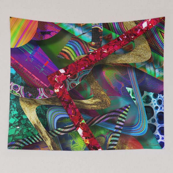 Item preview, colorful collage of curious textures 6 designed and sold by chambergambit.