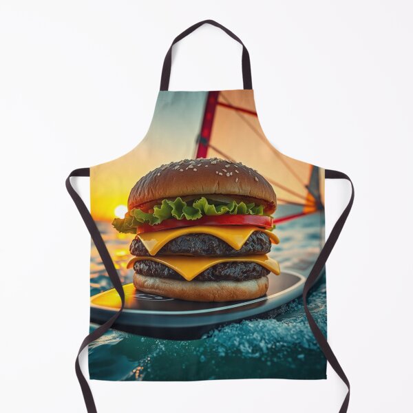 Item preview, Summer Vibe Windsurf Burger – Fun & Tropical Food Art designed and sold by BurgerOddity & Gli Angoli Rettili.