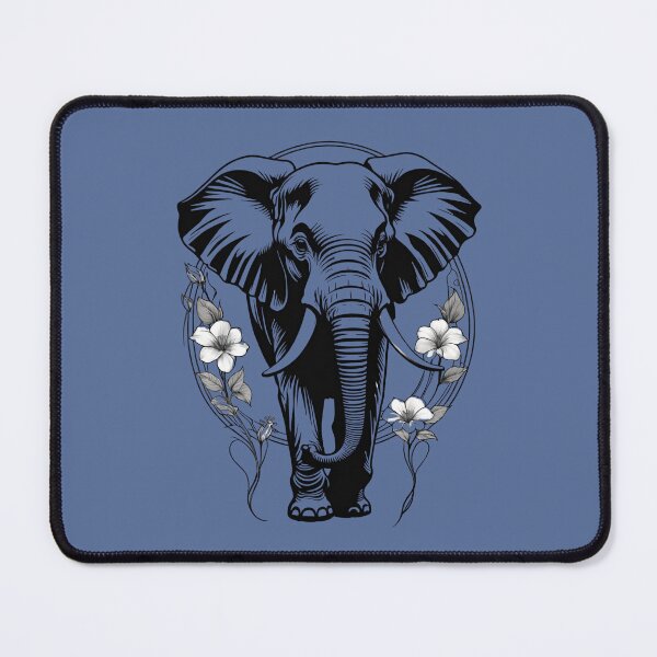 Item preview, Elephant with floral frame designed and sold by IHImage.