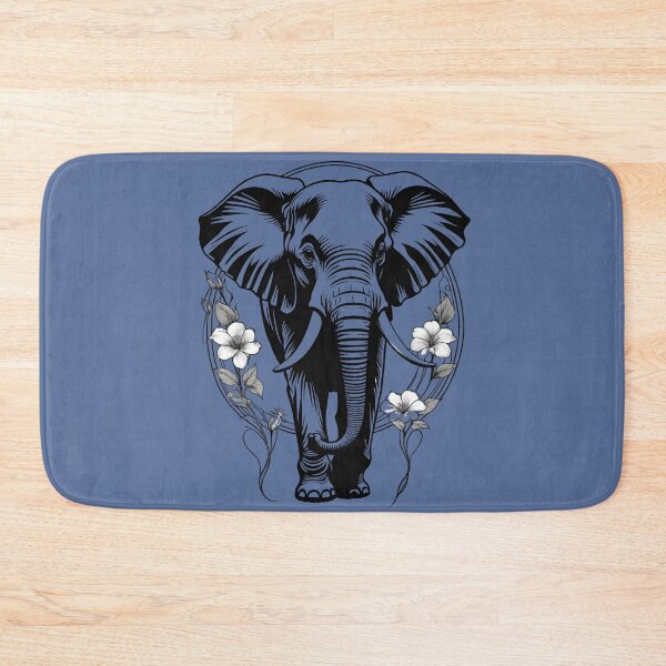 Item preview, Elephant with floral frame designed and sold by IHImage.