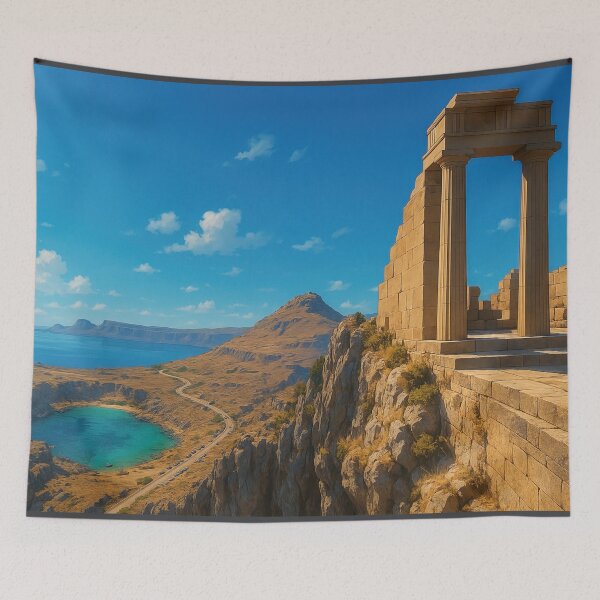 Item preview, Acropolis of Lindos at the Cliff designed and sold by KAI-Studio.