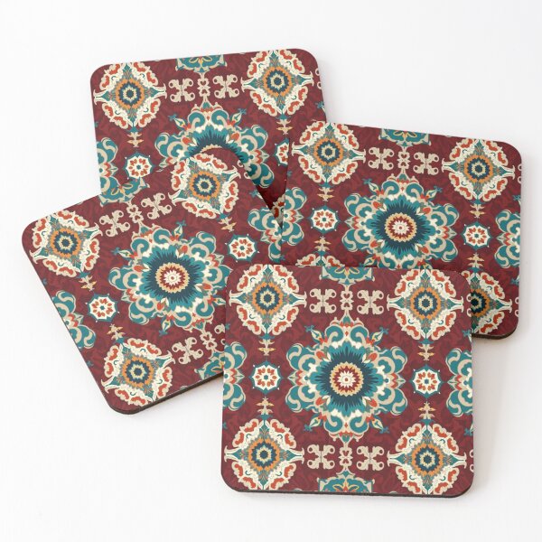 Item preview, Afghan Timuri Herat Rug Design – Bohemian Oriental Carpet Print designed and sold by sadedream.