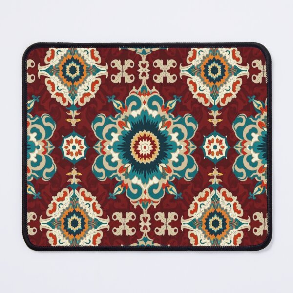Item preview, Afghan Timuri Herat Rug Design – Bohemian Oriental Carpet Print designed and sold by sadedream.