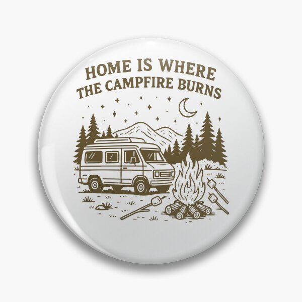 Item preview, Home Is Where The Campfire Burns Van Camping designed and sold by LuminOrb.