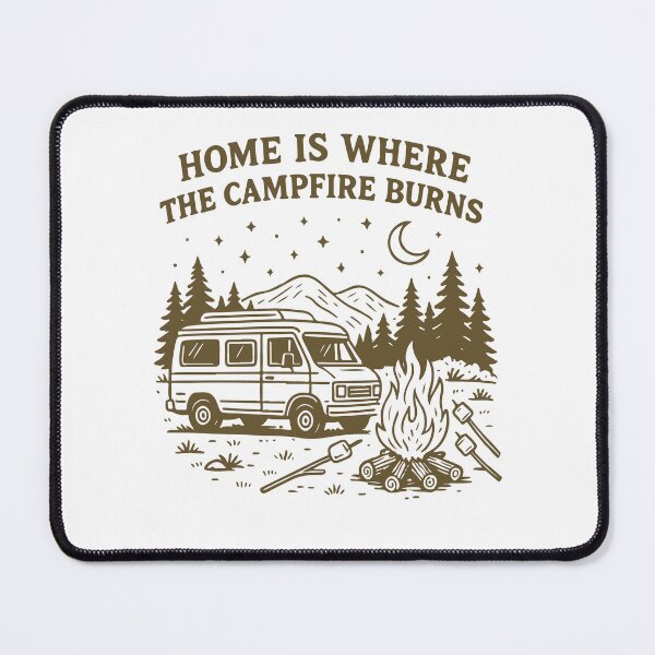 Item preview, Home Is Where The Campfire Burns Van Camping designed and sold by LuminOrb.