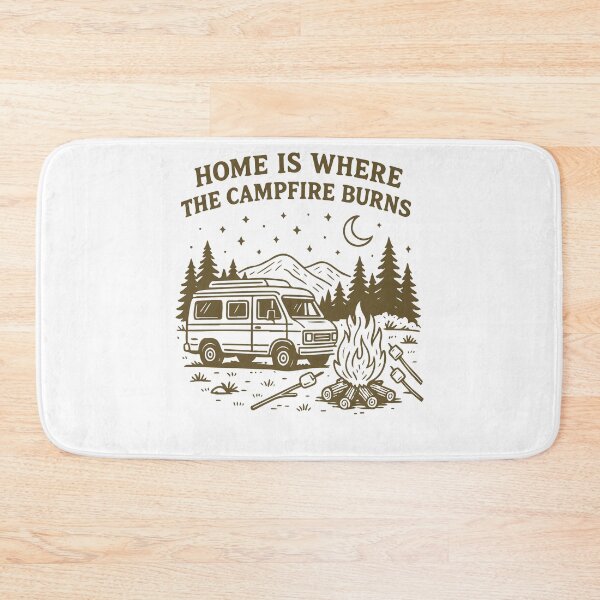 Item preview, Home Is Where The Campfire Burns Van Camping designed and sold by LuminOrb.
