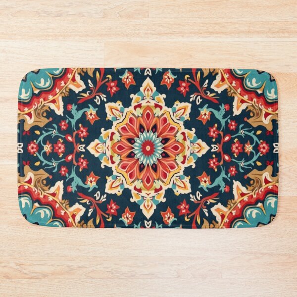 Item preview, Bohemian Afghan Rug Design – Geometric Tribal Oriental Carpet Pattern designed and sold by sadedream.