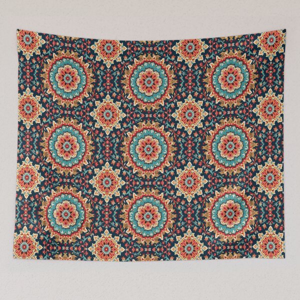 Item preview, Bohemian Afghan Rug Design – Geometric Tribal Oriental Carpet Pattern designed and sold by sadedream.