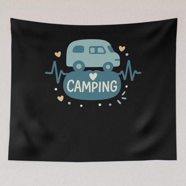 Item preview, Camping Love Camper Van Adventure Fun designed and sold by LuminOrb.