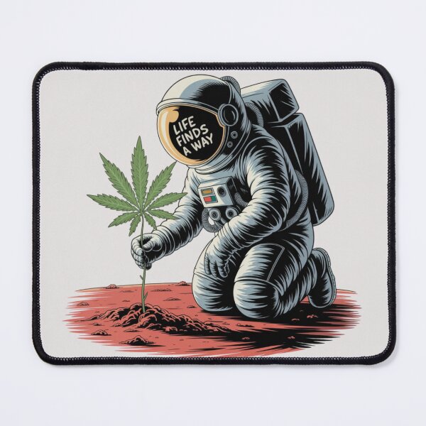 Item preview, An astronaut plating marijuana in Mars - Life Finds A Way designed and sold by 123ks.