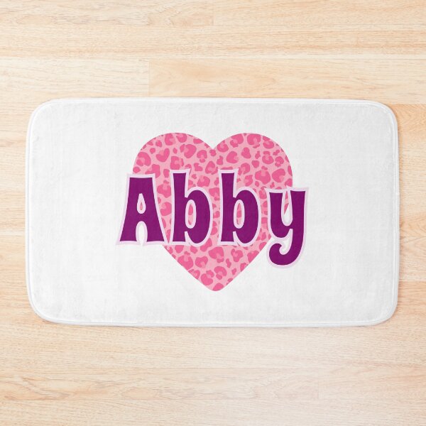 Item preview, Abby Name Pink Leopard Heart  designed and sold by Jeallan Designs.
